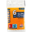 Gizeh Feinfilter mit Aktivkohle Slim Ø6mm 120 Stück Eindrehfilter 1